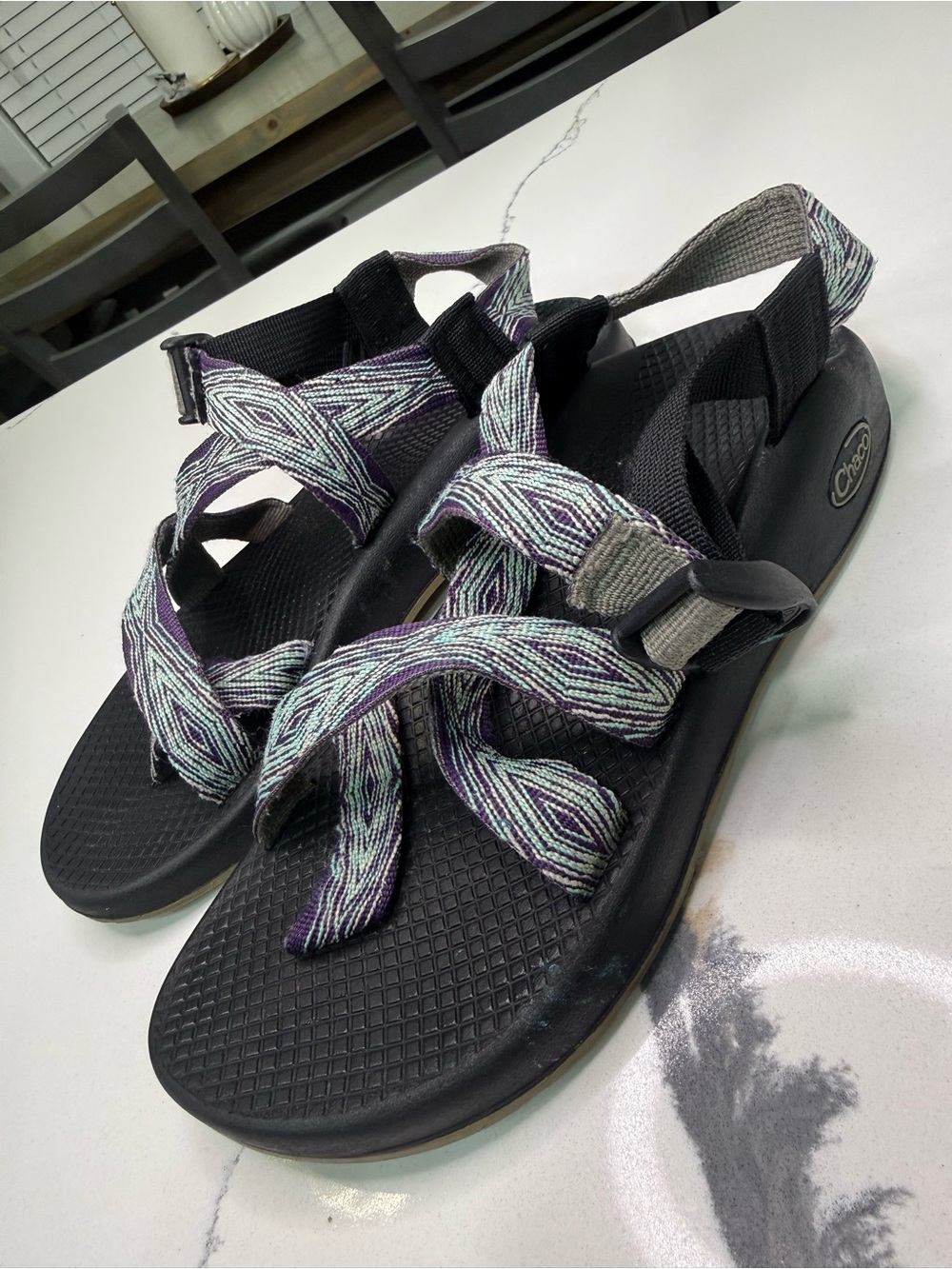 Chaco Z2 Hiking Water Navy Blue Teal Women’s Size 7 Sandals